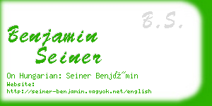 benjamin seiner business card